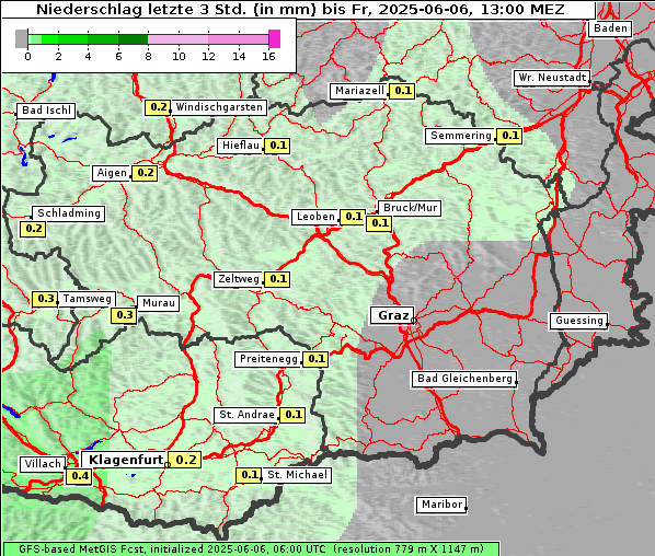 Niederschlag, 6. 6. 2025