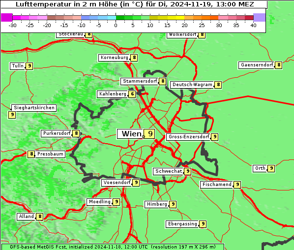 Temperatur, 19. 11. 2024