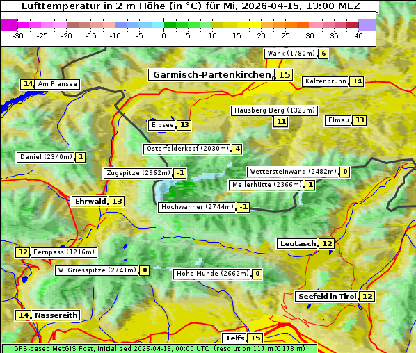 Temperatur, 15. 4. 2026