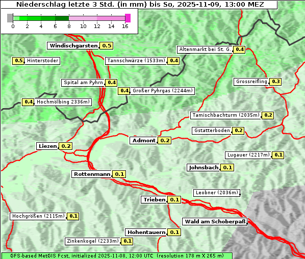 Niederschlag, 9. 11. 2025