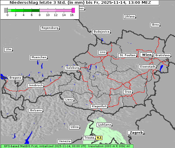 Niederschlag, 14. 11. 2025
