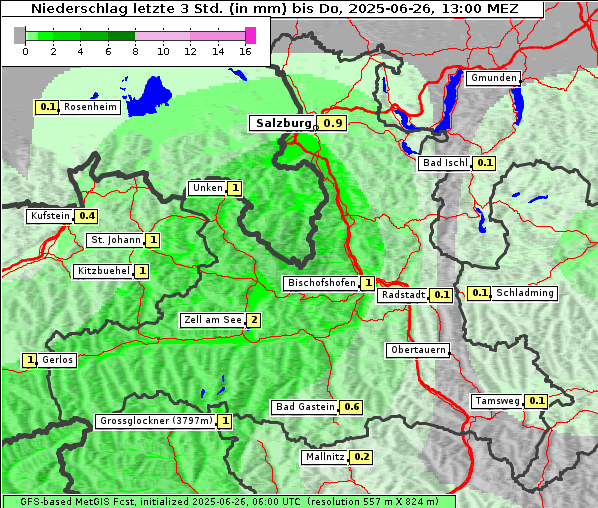 Niederschlag, 26. 6. 2025