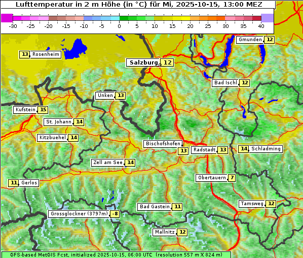 Temperatur, 15. 10. 2025