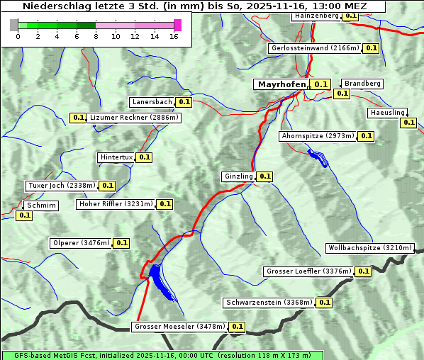 Niederschlag, 16. 11. 2025