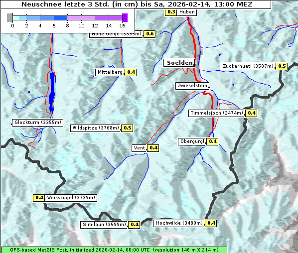 Neuschnee, 14. 2. 2026