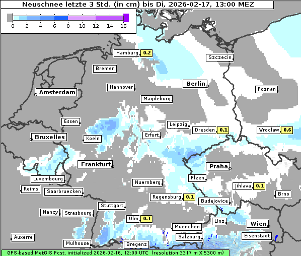 Neuschnee, 17. 2. 2026