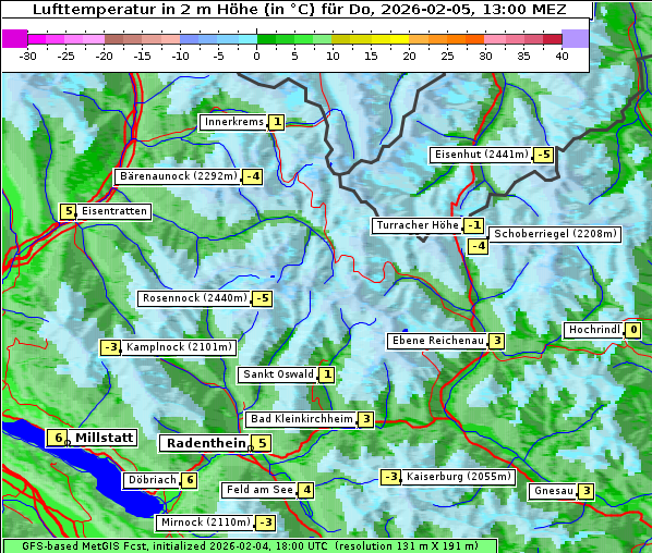 Temperatur, 5. 2. 2026