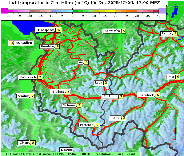 Temperatur, 4. 12. 2025