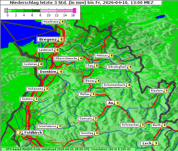 Niederschlag, 10. 4. 2026