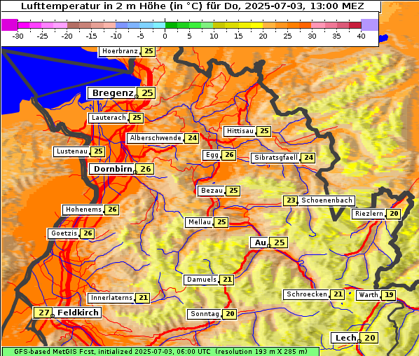Temperatur, 3. 7. 2025