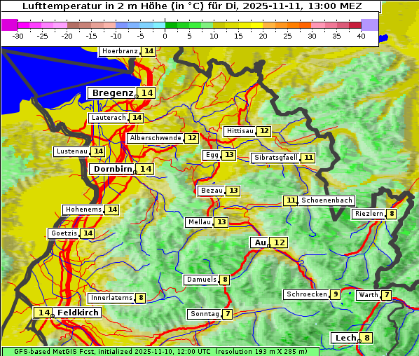 Temperatur, 11. 11. 2025