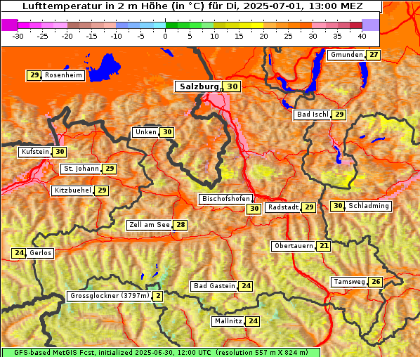 Temperatur, 1. 7. 2025