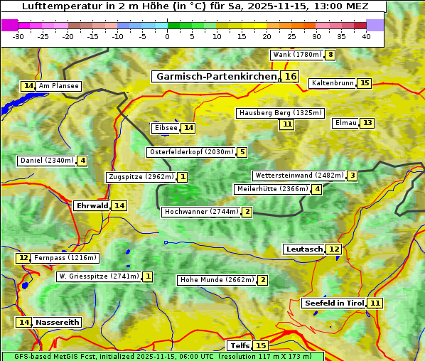 Temperatur, 15. 11. 2025
