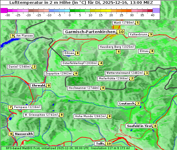 Temperatur, 16. 12. 2025