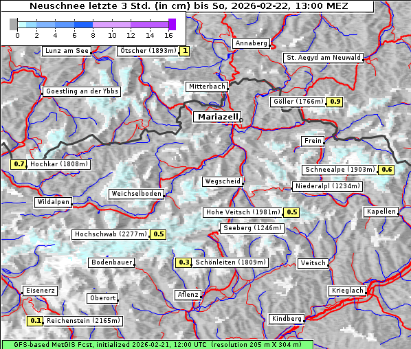 Neuschnee, 22. 2. 2026