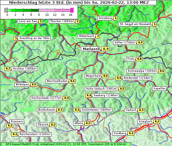Niederschlag, 22. 2. 2026