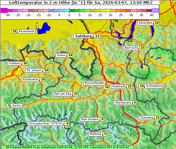 Temperatur, 7. 3. 2026
