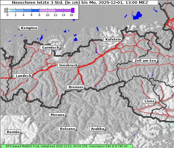 Neuschnee, 1. 12. 2025
