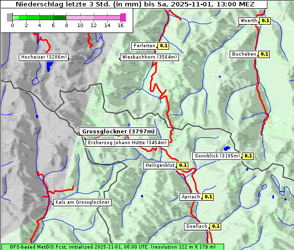 Niederschlag, 1. 11. 2025