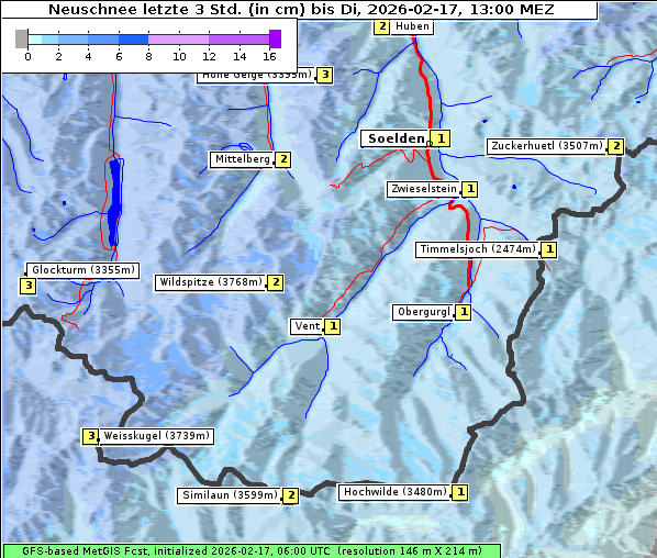 Neuschnee, 17. 2. 2026