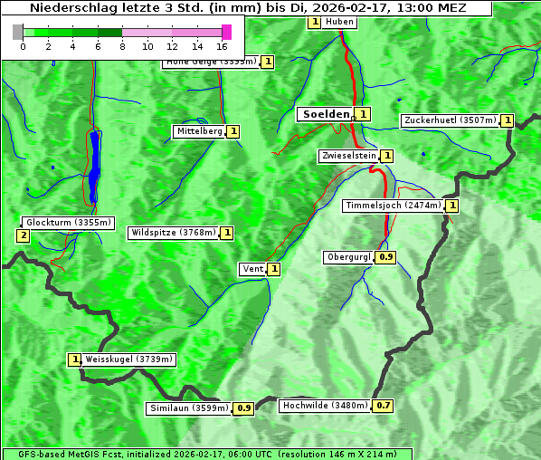 Niederschlag, 17. 2. 2026