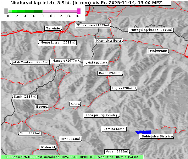 Niederschlag, 14. 11. 2025