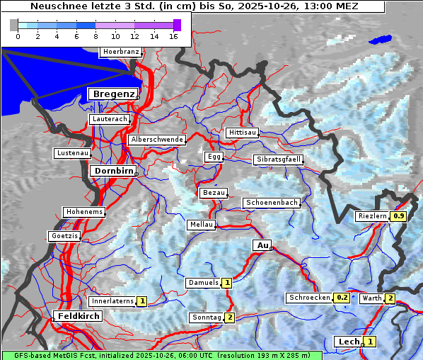 Neuschnee, 26. 10. 2025