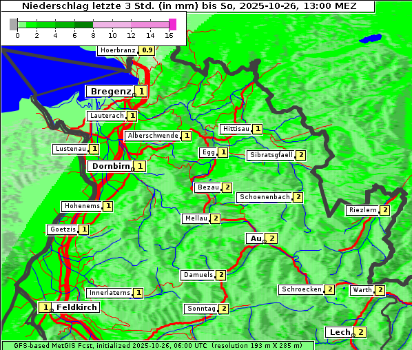 Niederschlag, 26. 10. 2025