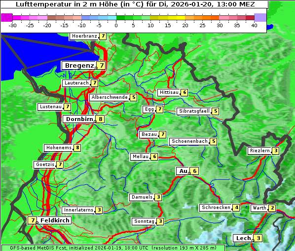 Temperatur, 20. 1. 2026