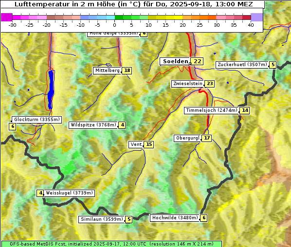 Temperatur, 18. 9. 2025