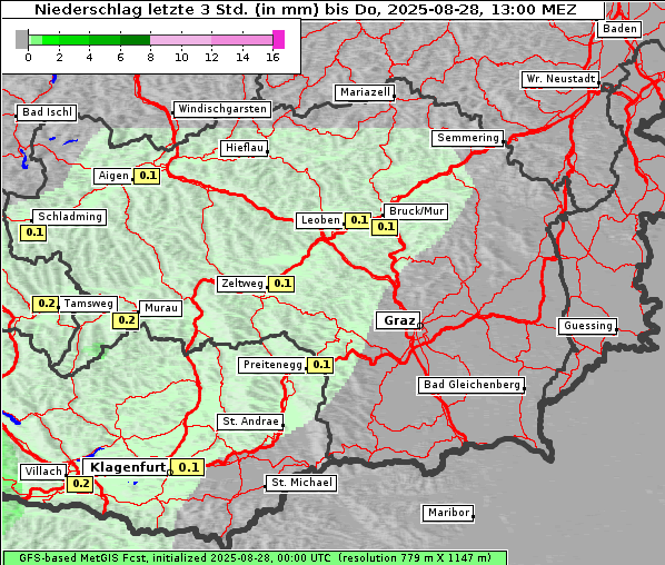 Niederschlag, 28. 8. 2025
