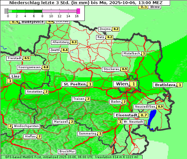 Niederschlag, 6. 10. 2025