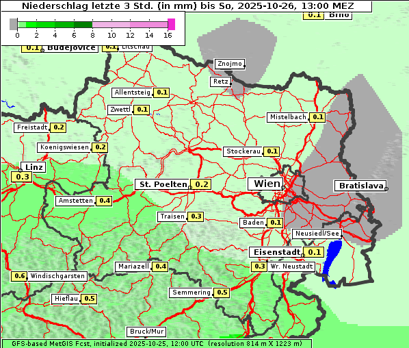 Niederschlag, 26. 10. 2025