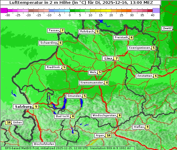 Temperatur, 16. 12. 2025