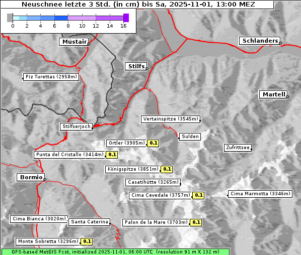 Neuschnee, 1. 11. 2025