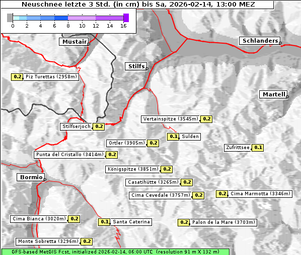Neuschnee, 14. 2. 2026