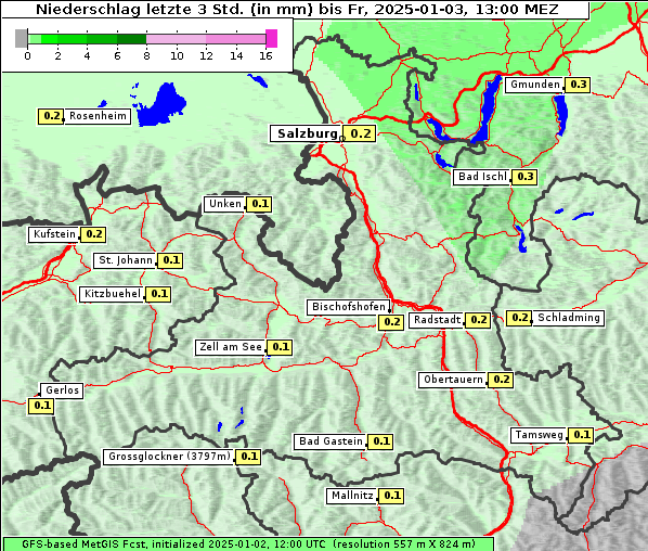 Niederschlag, 3. 1. 2025