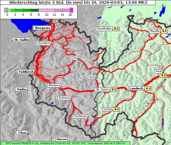 Niederschlag, 3. 3. 2026