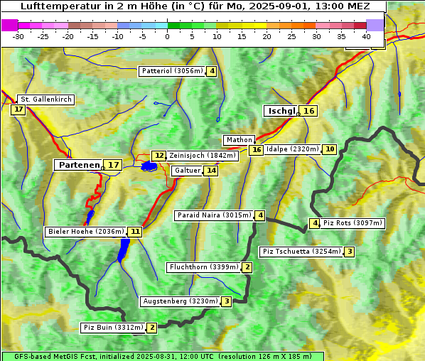 Temperatur, 1. 9. 2025