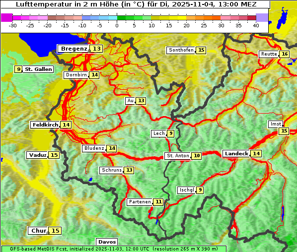 Temperatur, 4. 11. 2025