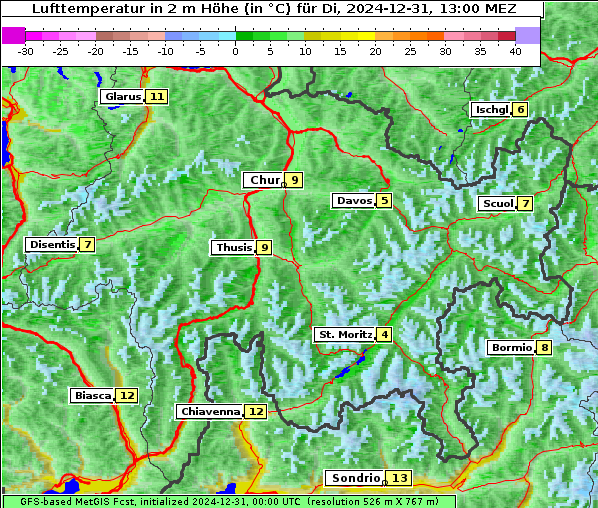 Temperatur, 31. 12. 2024