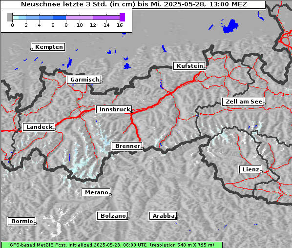 Neuschnee, 28. 5. 2025
