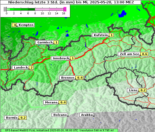 Niederschlag, 28. 5. 2025
