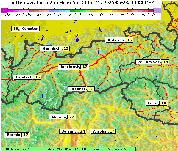 Temperatur, 28. 5. 2025