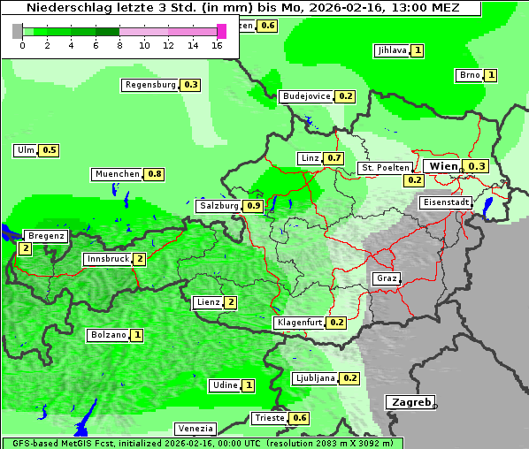 Niederschlag, 16. 2. 2026