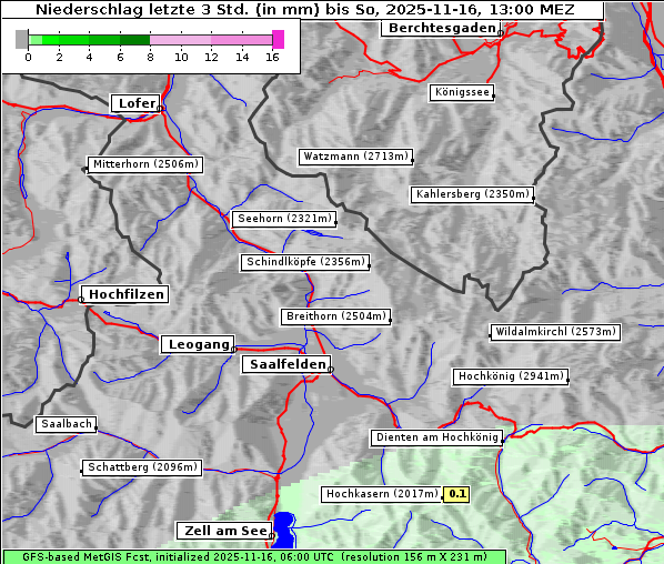 Niederschlag, 16. 11. 2025