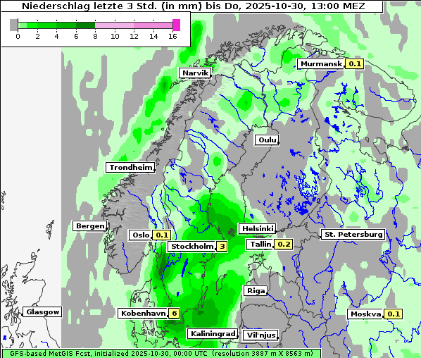 Niederschlag, 30. 10. 2025