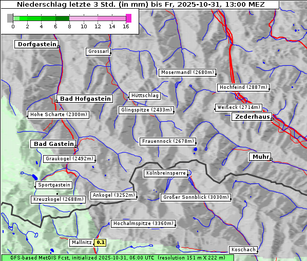 Niederschlag, 31. 10. 2025