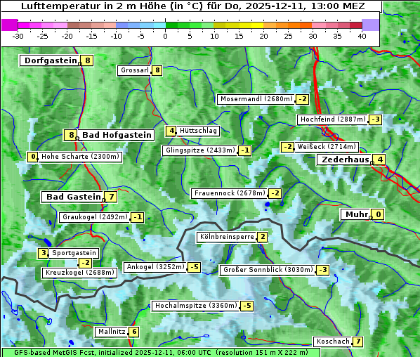 Temperatur, 11. 12. 2025