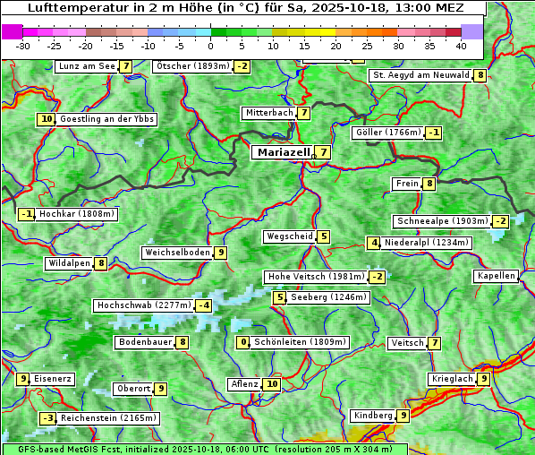 Temperatur, 18. 10. 2025